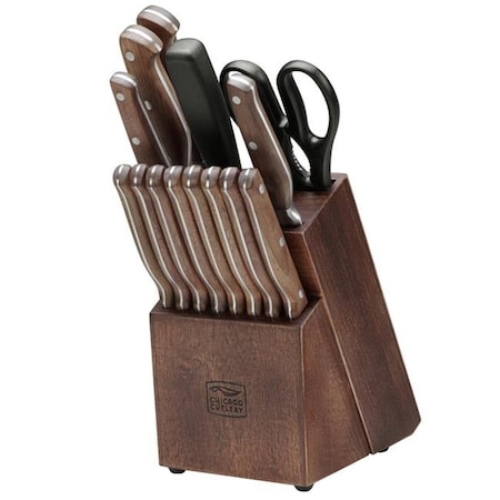 Chicago Cutlery Chicago Cutlery 6009888 Stainless Steel & Wood Knife Set - 15 Piece 6009888